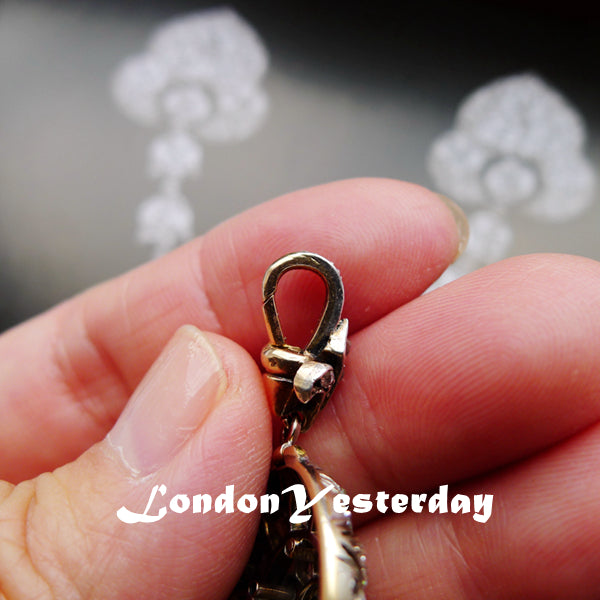 STUNNING 18CT GOLD AND SLIVER VICTORIAN OLD CUT DIAMOND PENDANT