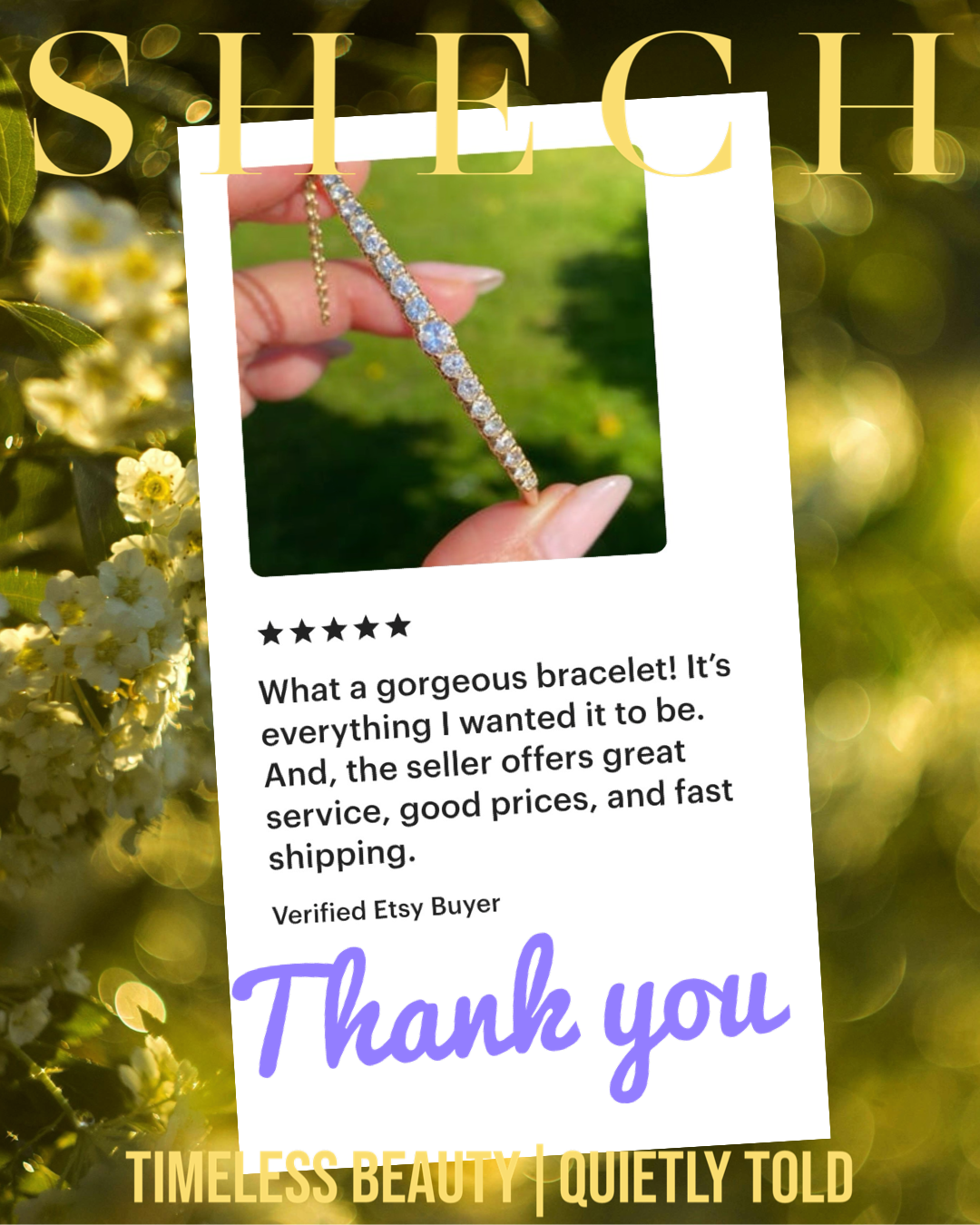 What a gorgeous bracelet! It's everything I wanted it to be.