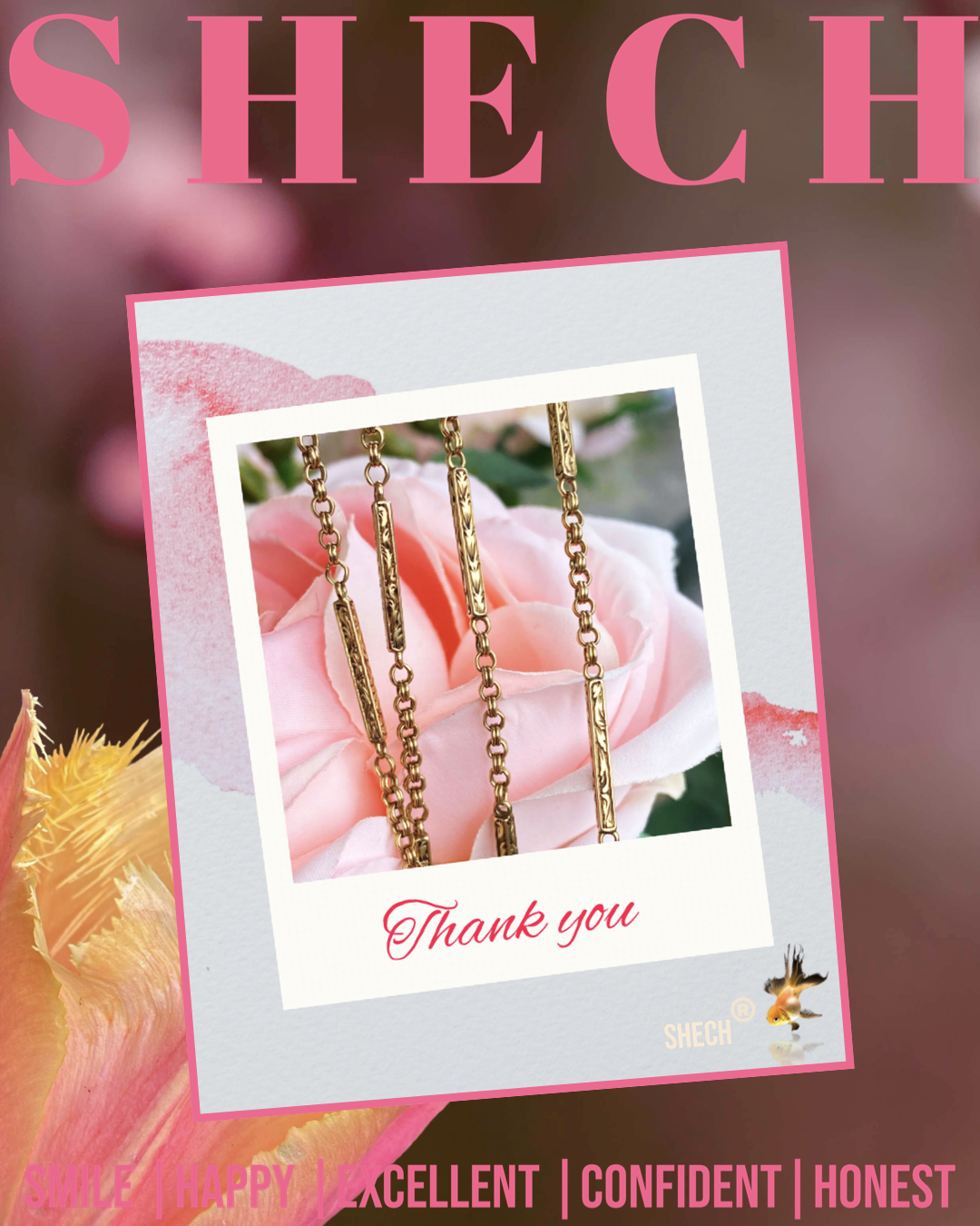 The gold chain is very beautiful...