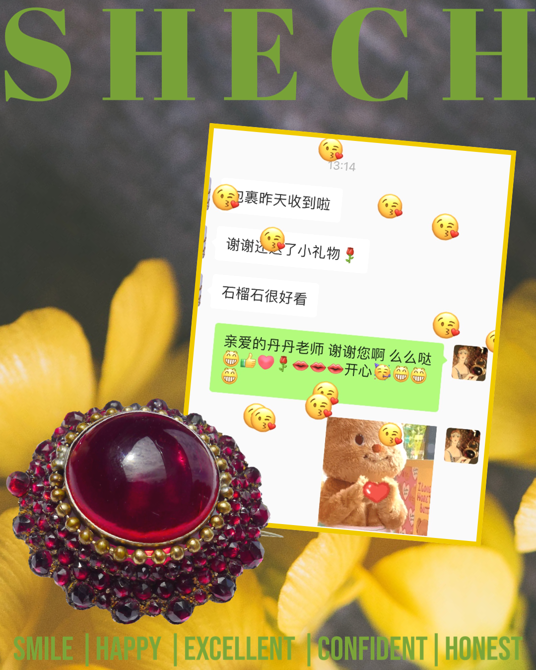 THE GARNET IS VERY BEAUTIFUL!