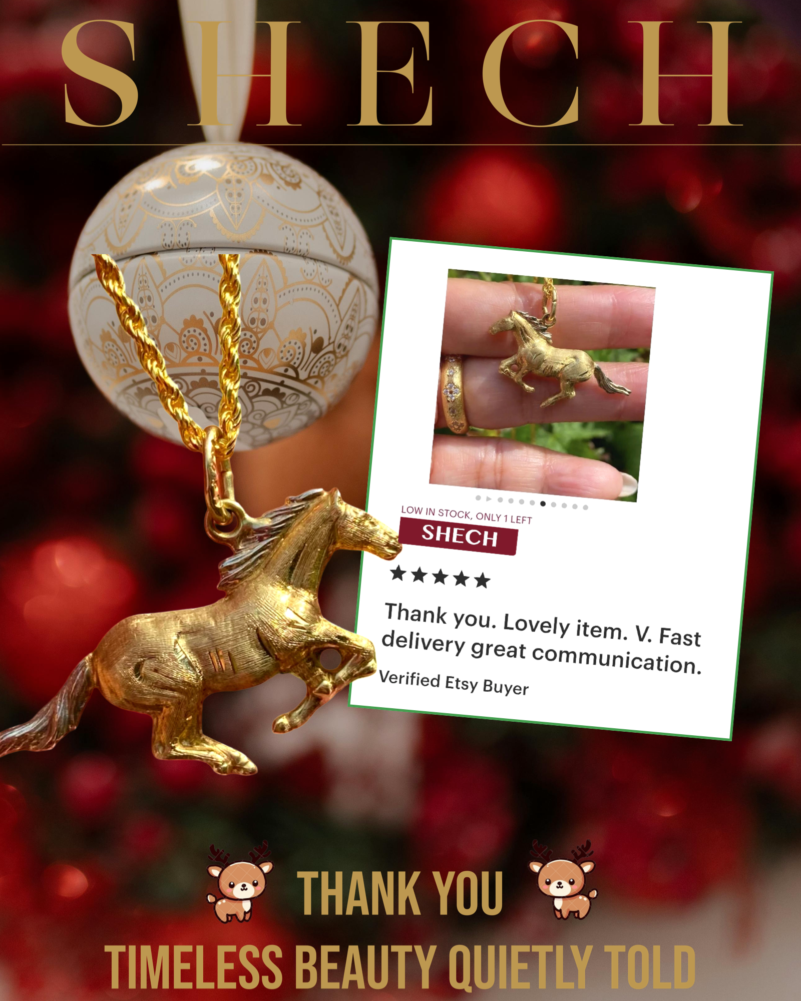 Thank you. Lovely item. V. Fast delivery great communication.