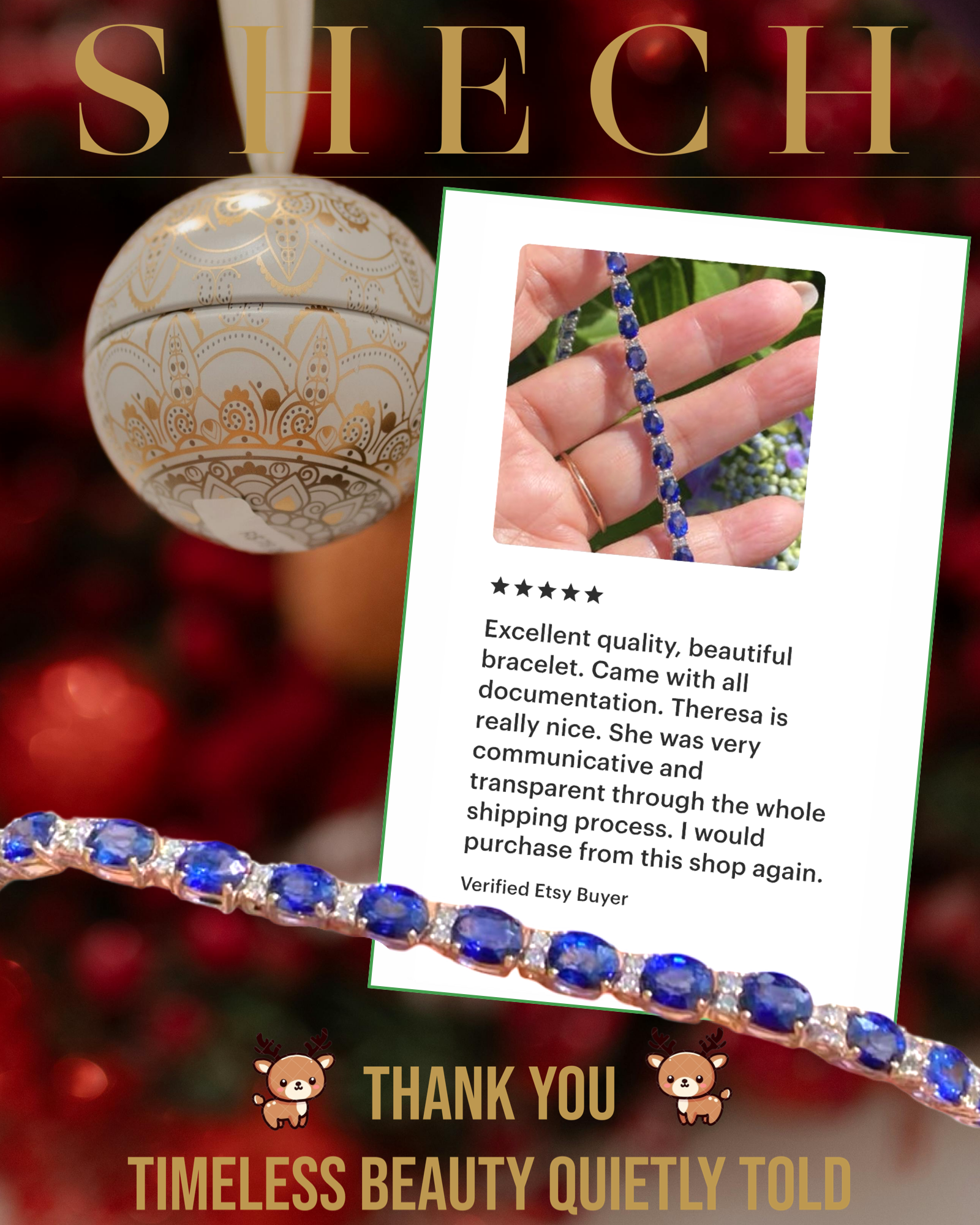 Excellent quality, beautiful bracelet.