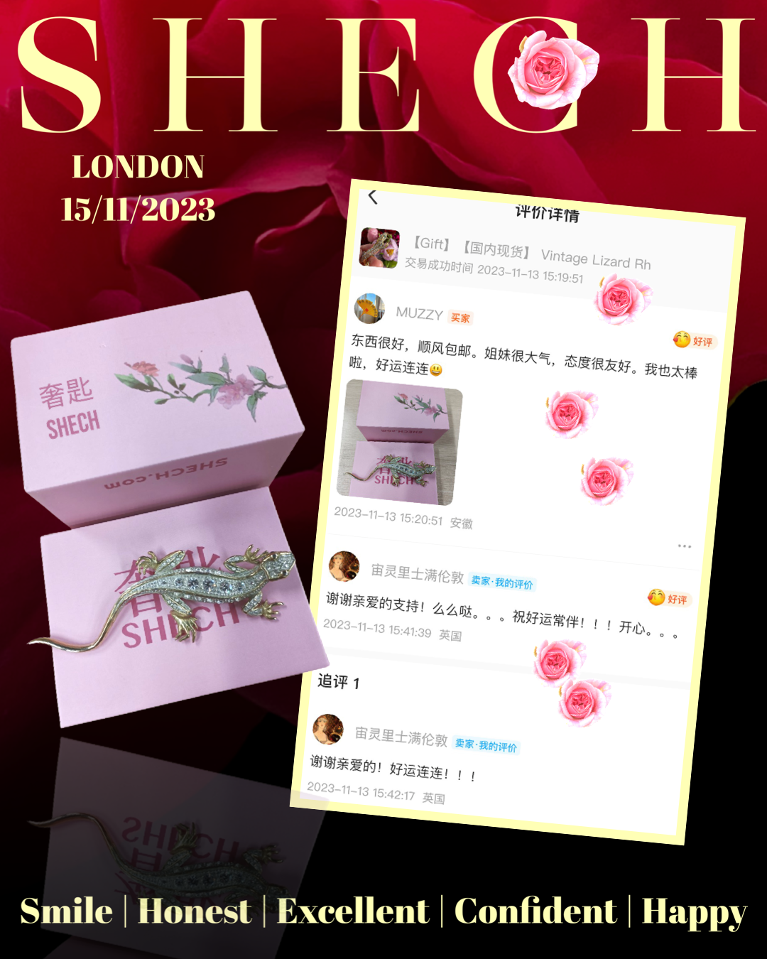 Very pretty and well packed! Great seller!