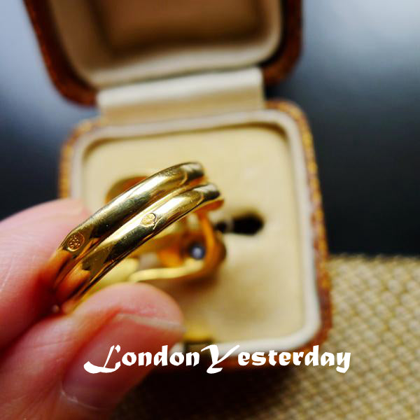EDWARDIAN 18CT GOLD NATURAL SAPPHIRE DIAMOND SNAKE RING