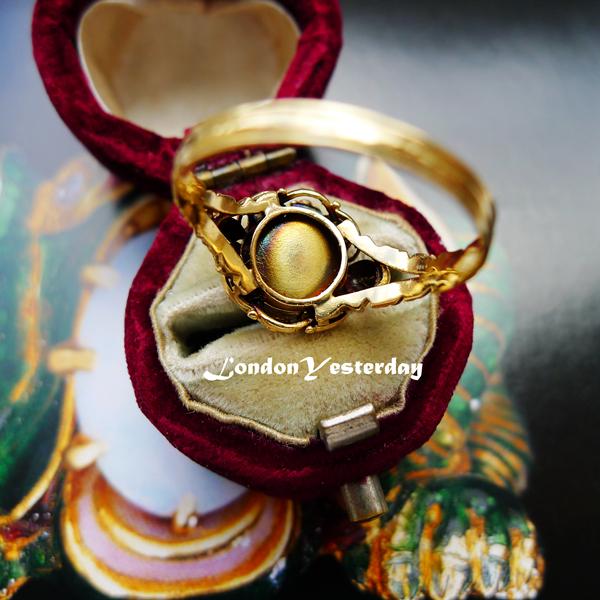 GEORGIAN 15CT GOLD NATURAL RUBY DIAMOND GORGEOUS RING