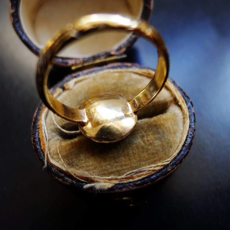 GEORGIAN HIGH CARAT GOLD ROSE CUT DIAMOND RING