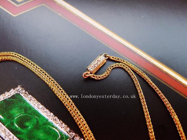 VICTORIAN 18CT GOLD NATURAL EMERALD GORGEOUS NECKLACE