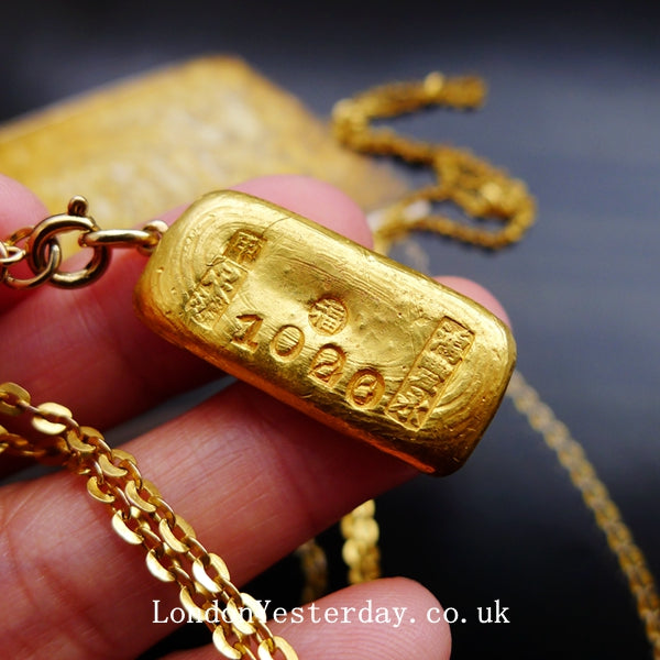 CHINESE OLD 24CT GOLD C1910 PENDANT